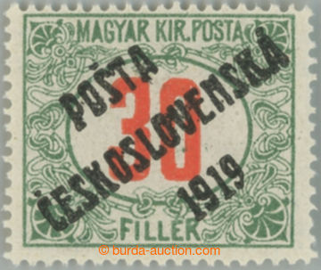 233036 -  Pof.139, Red numerals 30f green / red, type III., perfectly