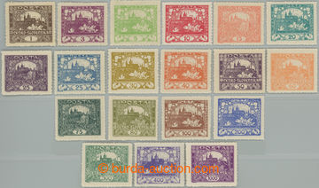 233043 -  Pof.1-26, selection of 19 basic stamp. values 1h - 1000h wi