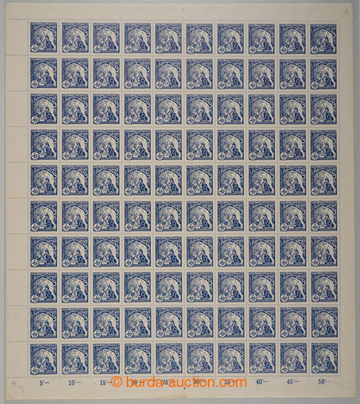 233058 -  COUNTER SHEET / Pof.29A, Lion Breaking its Chains 50h blue,