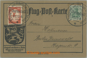 233080 - 1912 zelenošedý Let-lístek vyfr. leteckou zn. 20Pf (Mi.II