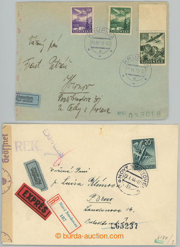 233082 - 1943-1944 comp. of 3 airmail letters to Protektorátu: lette