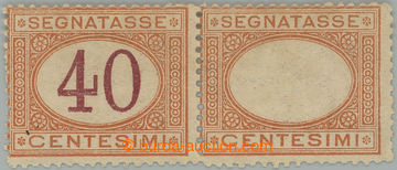233106 - 1890 Sass.24da, doplatní Číslice 40C ve 2-pásce, vpravo 