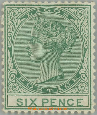 233127 - 1876 SG.15, Victoria 6P blue-green, wmk CC; c.v.. £150