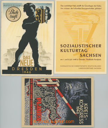 233136 - 1946-1948 GDR / comp. of 5 promotional Ppc socialistického 