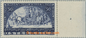 233137 - 1933 ANK.555, WIPA 50 + 50gr with right margin with registry