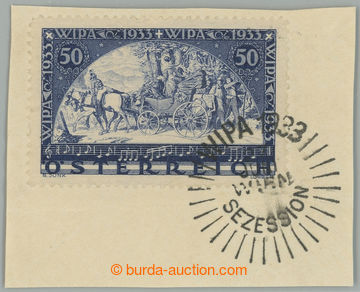 233163 - 1933 ANK.555, WIPA 50g, bílý papír na výstřižku s př