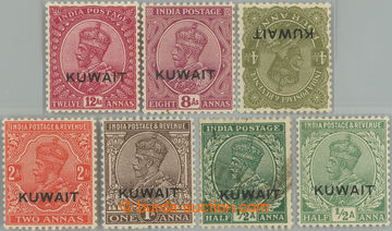 233203 - 1929 SG.16aw, 16bw, 17aw, 19aw, 22w, 23w, 24; indické Jiř