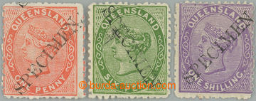 233233 - 1879-1881 SG.135as, 143s, 145as, Viktoria 1P, 6P, 1Sh, vše 