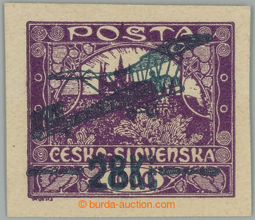 233289 -  PLATE PROOF  values 28Kč/1000h violet, overprint trial pri