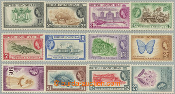 233290 - 1953 SG.179-190, Elizabeth II. - Motives 1c-$5, complete set