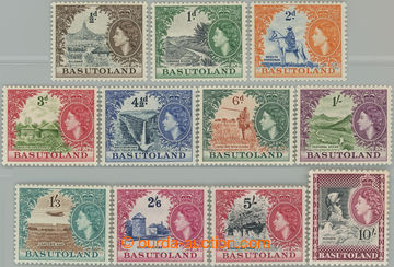 233304 - 1953-1954 SG.42-53, Alžběta II. Krajinky ½d - 10Sh, kompl