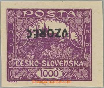 233331 -  Pof.26vzPp, 1000h violet with INVERTED overprint VZOREC; mi