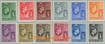 233345 - 1938 SG.110a-121, Jiří VI. Znak ½d - £1, běžný papír