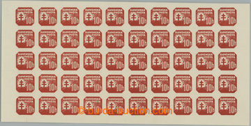 233416 - 1940-42 COUNTER SHEET / Sy.NV14Y, Coat of arms (II) 10h red-