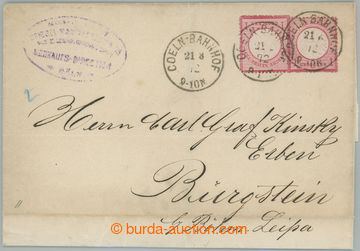 233473 - 1872 NOBILIARY CORRESPONDENCE / folded letter franked with. 