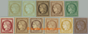 233495 - 1849 PLATE PROOF  Mi.2-5, selection of 11  PLATE PROOFs Cere