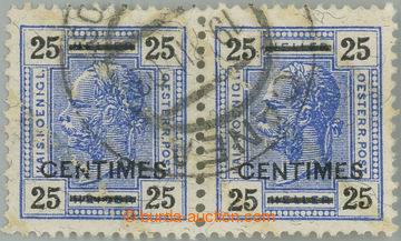 233497 - 1904 CRETE / ANK.10B, pair Franz Joseph I. 25h with overprin