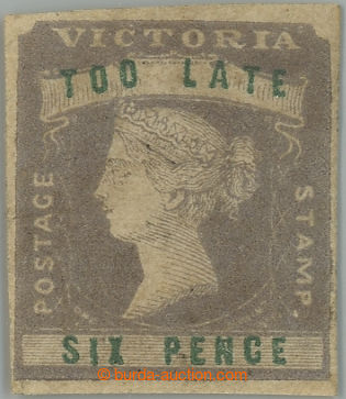 233503 - 1854 SG.33, Viktorie 6P TOO LATE; velmi pěkný exemplář s