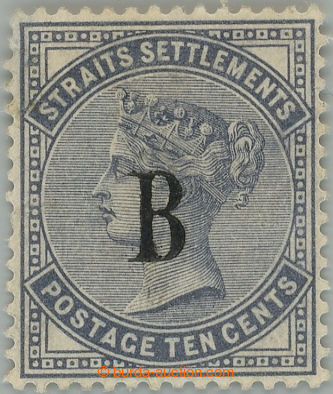 233504 - 1882 BANGKOK / SG.7, Viktorie Straits Settlements 10C slate,