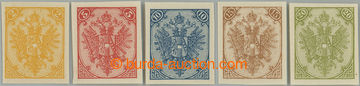 233546 - 1894 PLATE PROOF ANK.3II, 5II-8II, Coat of arms 2 Kreuzer, 5