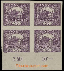 23363 -  25h violet as blk-of-4 with lower margin, bar type on pos. 