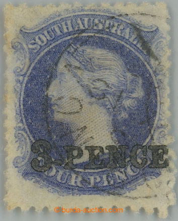 233640 - 1868-1879 SG.66, Viktorie 4P prussian blue s černým přeti