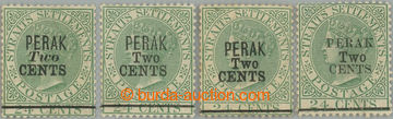 233701 - 1891 SG.40, 50, 52(2x), Viktorie Straits Settlements 24C zel