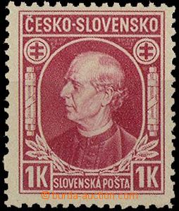 23372 - 1939 Alb.NZ24A, Hlinka 1 Koruna without overprint, superb, c