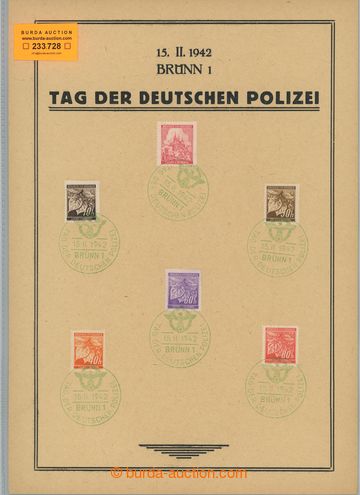 233728 - 1942 PR83, BRÜNN 1/ Tag der Deutschen Polizei, velký pamě