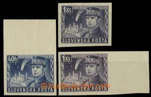 23373 - 1939 Alb.34NZ, 36NZ, 36aNZ, Štefánik,  nezoubkované, luxu
