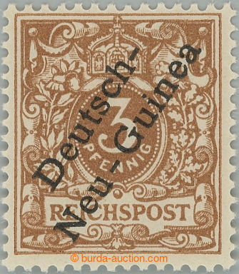 233886 - 1899 Mi.1c, přetisková Krone 3Pf lebhaftbraunocker; luxusn