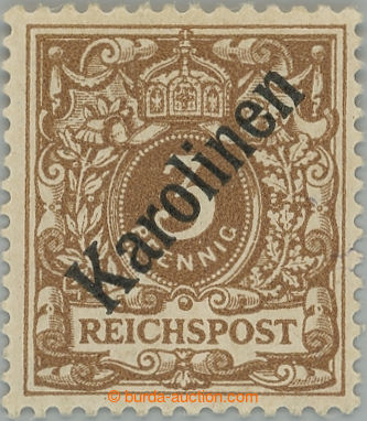 233910 - 1899 Mi.1I, Krone 3Pf oranžověhnědá, přetisk 48º; stop