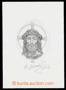 23399 - 2003 PLATE PROOF gravure from FDC (Christ), signature of aut