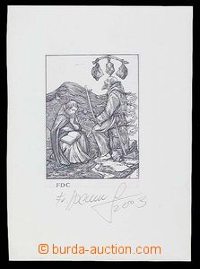 23401 - 2003 PLATE PROOF gravure from FDC (saints), signature of aut
