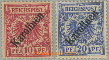 234028 - 1899-1900 Mi.3I, 4I, Adler 10Pf and 20Pf, overprint CAROLINE