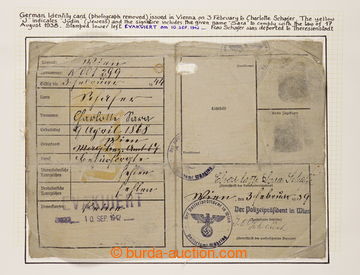 234129 - 1939-1965 GHETTO TEREZÍN / sestava několika dokumentů oso