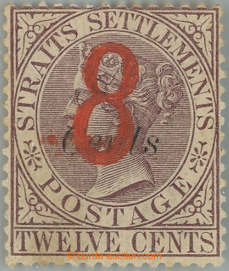 234172 - 1884 SG.80, Viktorie 12C s přetiskem 8 CENTS vydání 1883 