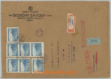 234211 - 1939 PRAGUE - BANGKOK, heavier commercial Reg and airmail le