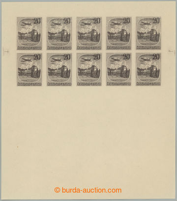 234223 - 1951 Pof.TL L36, Spa 20Kčs brown, whole printing sheet with