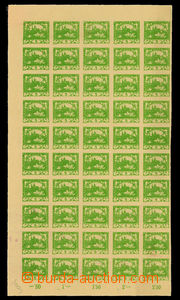 23424 -  levá polovina makulaturního archu 5h sv. zelená, Pof.3, 