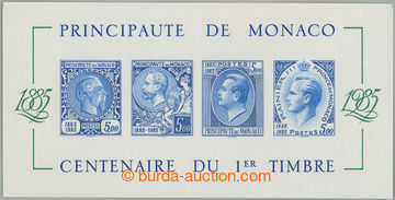 234275 - 1985 Mi.Bl.31, nezoubkovaný aršík 100 let monacké známk