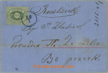 234277 - 1868 DDSG / dopis dunajské paroplavby s ANK.3 I, 10Kr zelen