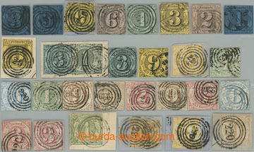 234282 - 1852-1866 SESTAVA / 29ks známek a výstřižků, většinou