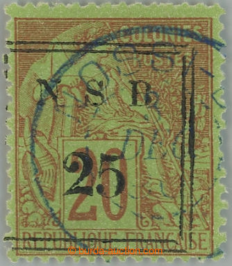 234322 - 1891 Yv.16, přetisková Alegorie 25/20c s DR NOSSI-BE; bezv