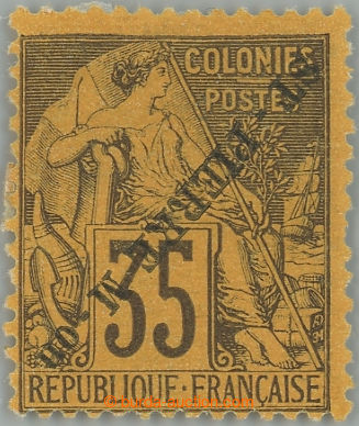234329 - 1891 Yv.27A, Allegory 35C with inverted opt ST. PIERRE M-on;
