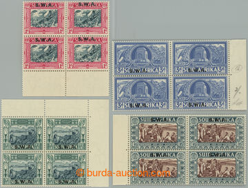 234330 - 1938 SG.105-108, Motivy ½d+½d - 3d+3d, krajové 4-bloky; h