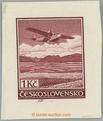 234425 -  PLATE PROOF  plate proof issued stamps 1CZK, print hotové 