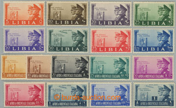 234443 - 1941 Sass.171-177,  Mussolini a A.H. 5C - 1,25L + dtto AFRIC