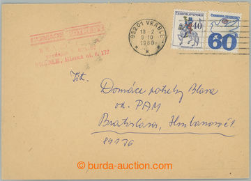 234478 - 1980 dopis vyfr. mj. zn. Pof.2113, Poštovní emblémy - hol