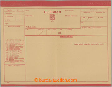 234480 - 1922 TELEGRAM /  nepoužitý blanket se Znakem a prodejní c